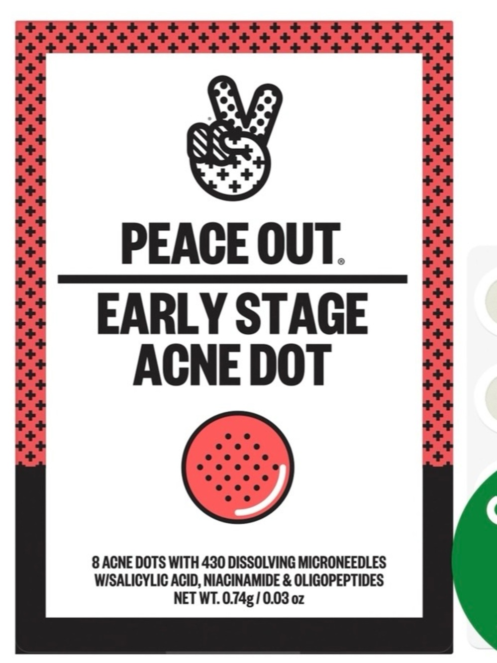 Peace Out Early Stage Acne Dot - Coral Red Acne Patches